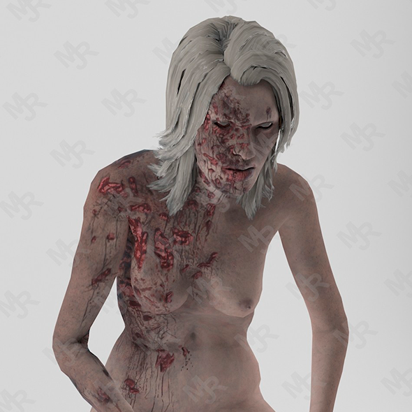 Female Zombie1 Animations - 3Docean 21460480