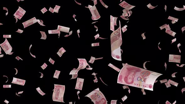 100 Chinese Yuan Renminbi Falling