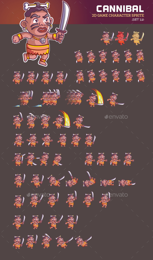 Cannibal Game Sprite - Sprites Game Assets