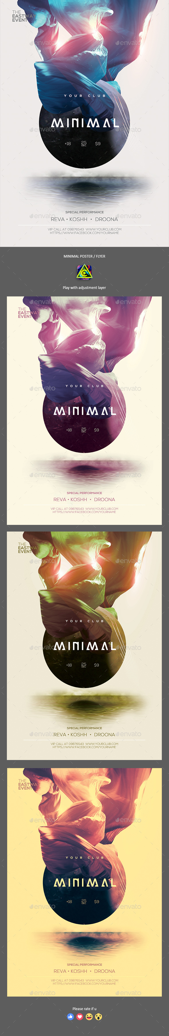 Minimal Party Poster / Flyer - Clubs & Parties Events