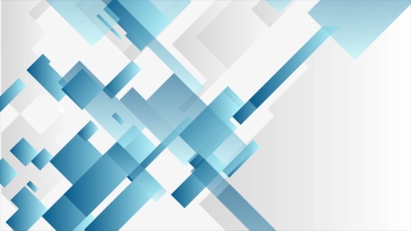 Blue and Grey Tech Geometric Abstract Video Animation, Motion Graphics