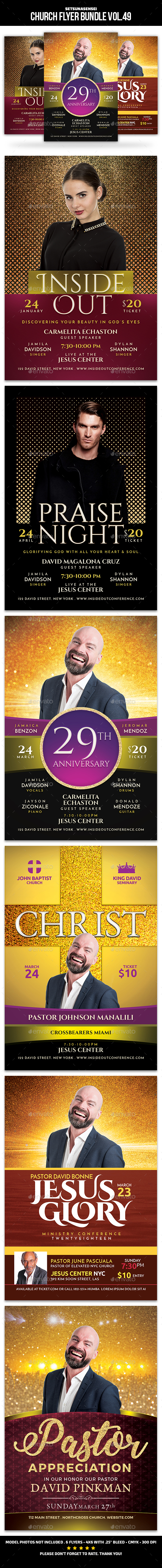 Church Flyer Bundle Vol. 49 - Church Flyers