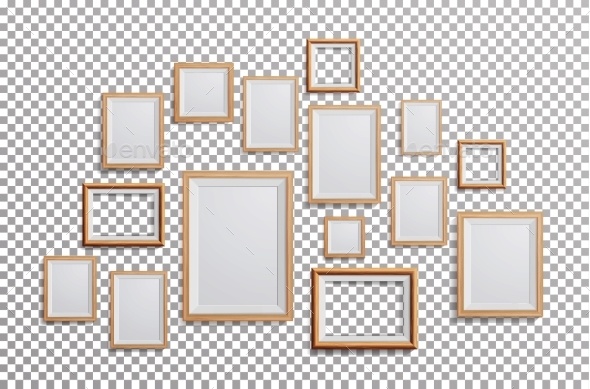 Realistic Photo Frame Vector. Set Square, A3, A4 - Miscellaneous Vectors
