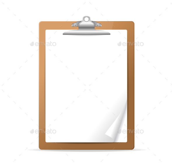 Realistic Detailed 3d Clipboard. Vector - Objects Vectors