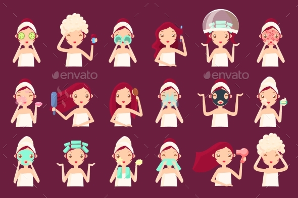 Skin and Hair Care Routine Set - Man-made Objects Objects