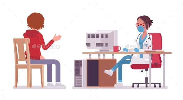Female Doctor Therapist Consulting Patient - Health/Medicine Conceptual