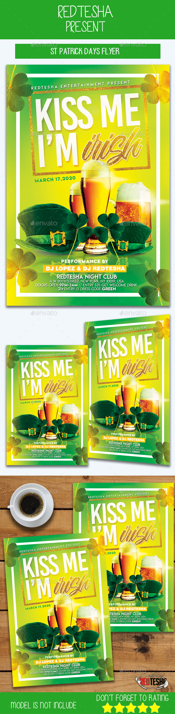 St Patrick Days Flyer - Clubs & Parties Events