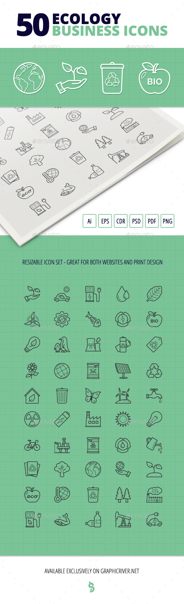 50 Ecology Business Icons - Business Icons