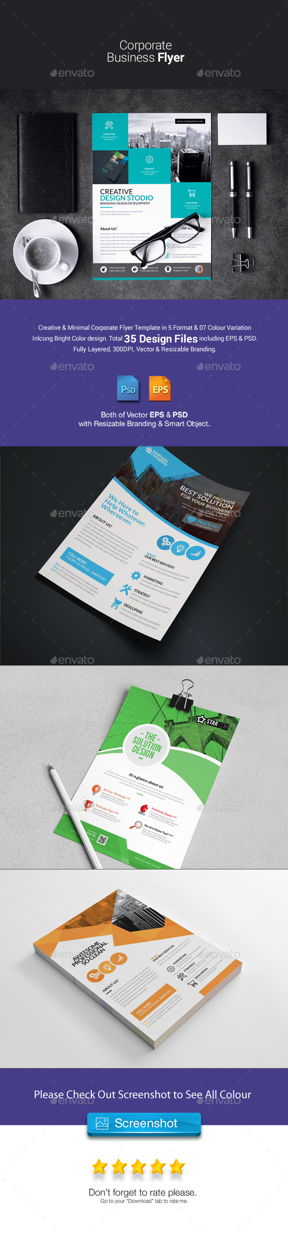 Corporate Flyer Bundle 5 in 1 - Corporate Flyers