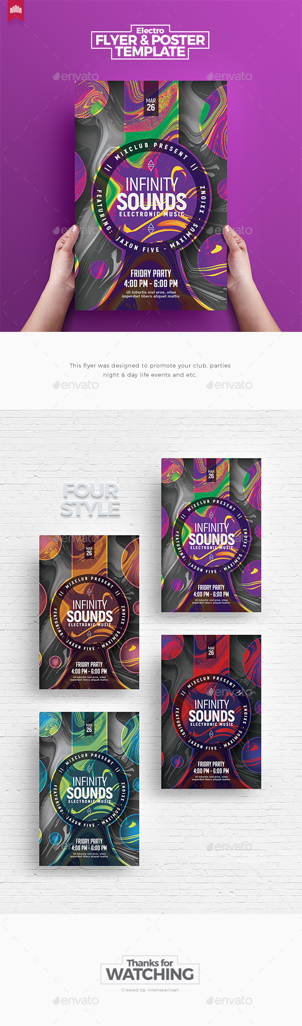 Infinity Sound - Flyer Template - Clubs & Parties Events