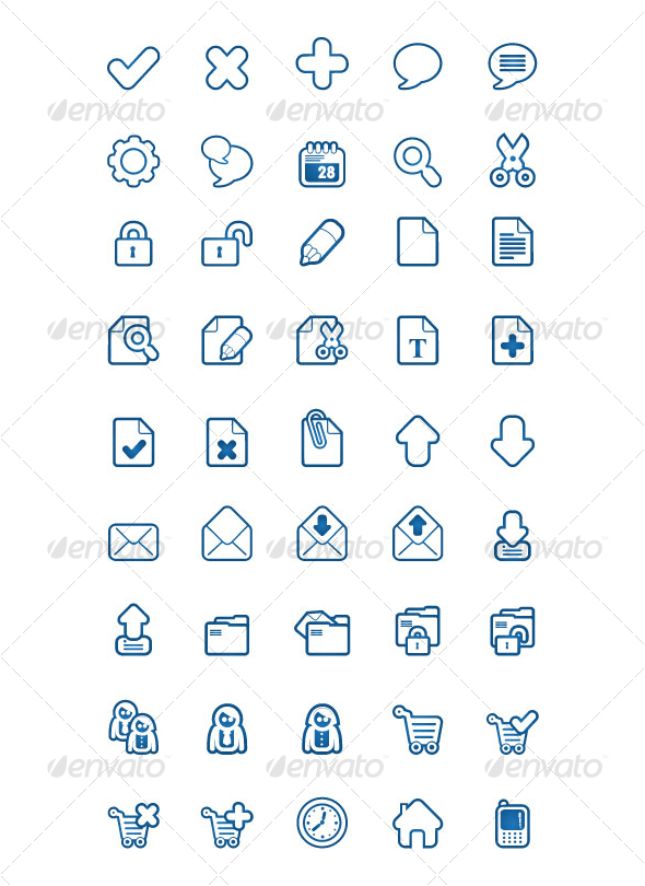 BlueSakura 45 Icon for your project - Business Icons