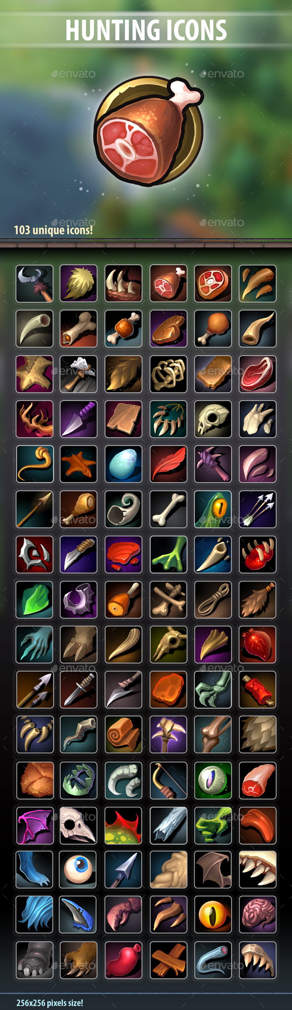 Hunting Icons - Miscellaneous Game Assets