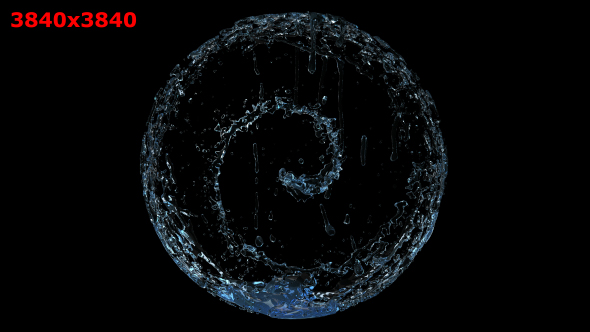 Water Spiral Spinning Sphere