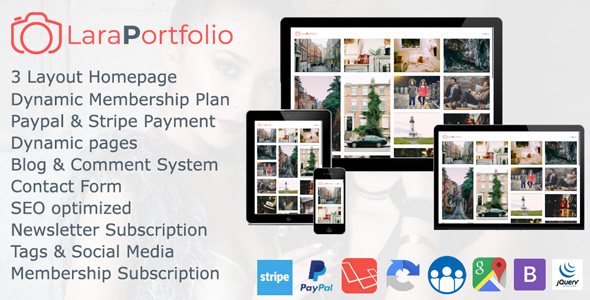 LaraPortfolio CMS Script - CodeCanyon Item for Sale