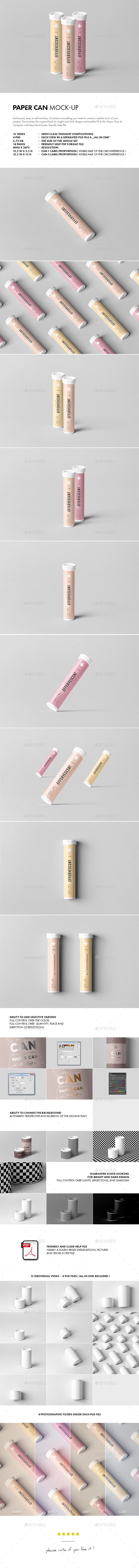 Effervescent Tablets Tube Mock-up - Food and Drink Packaging