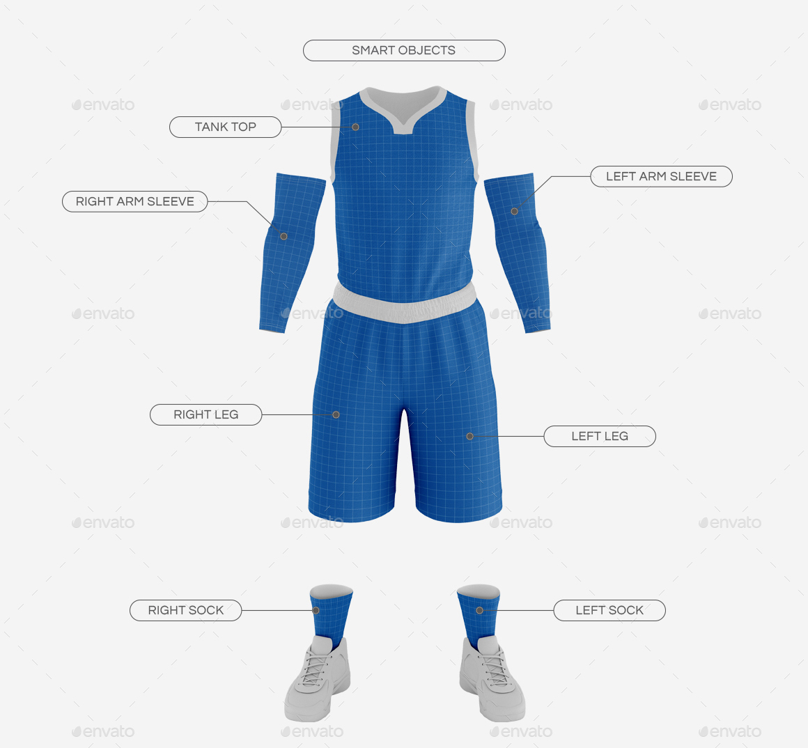 Download Men's Full Basketball Kit Wishbone Collar Jersey Mock up ...