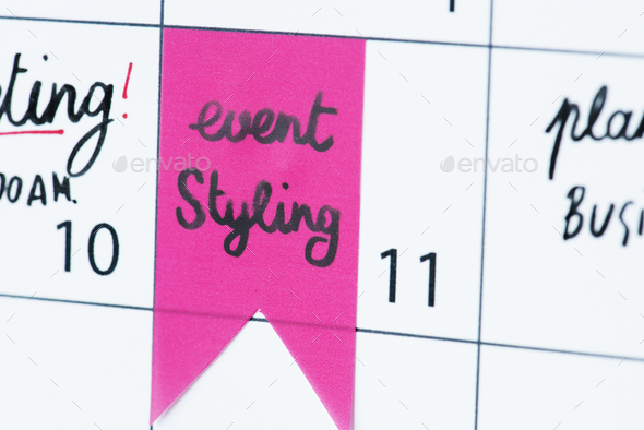 Styling event calendar reminder - Stock Photo - Images