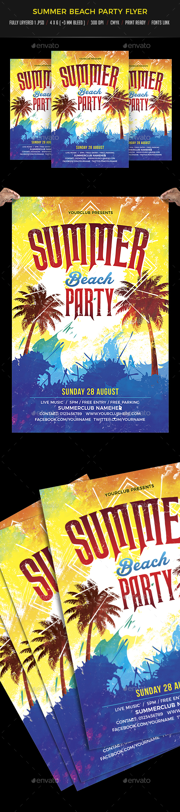 Summer Party Flyer - Clubs & Parties Events