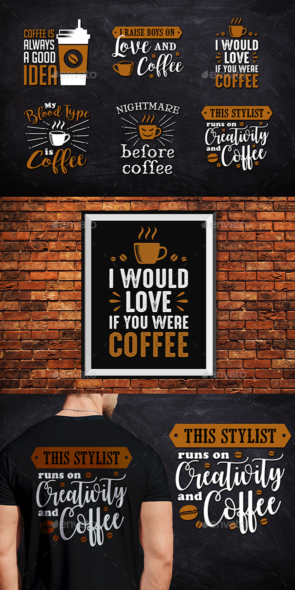 Coffee T-shirt Vintage Badge - Badges & Stickers Web Elements