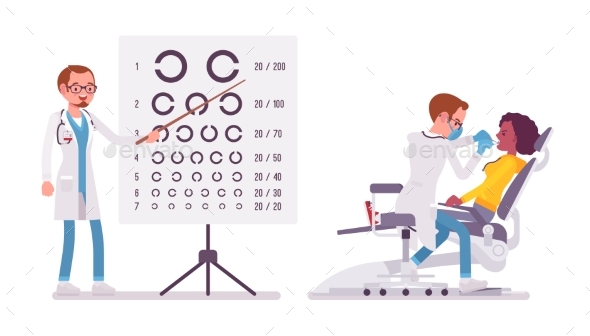 Male Dentist and Ophthalmologist - Health/Medicine Conceptual