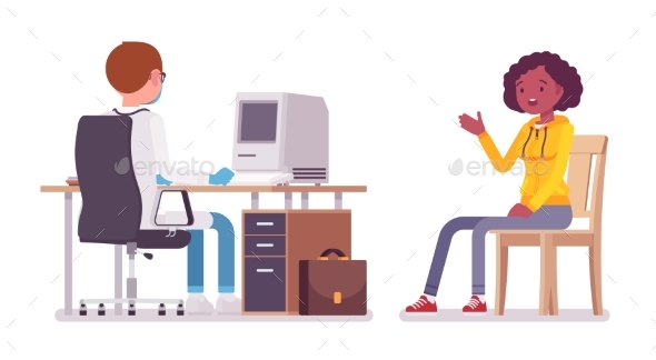 Male Doctor Therapist and Patient - Health/Medicine Conceptual