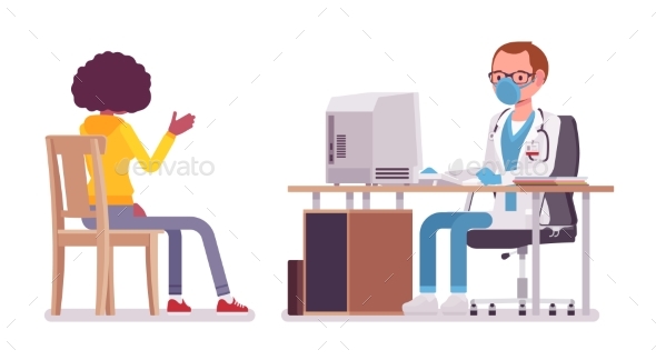 Male Doctor Therapist Consulting Patient - Health/Medicine Conceptual