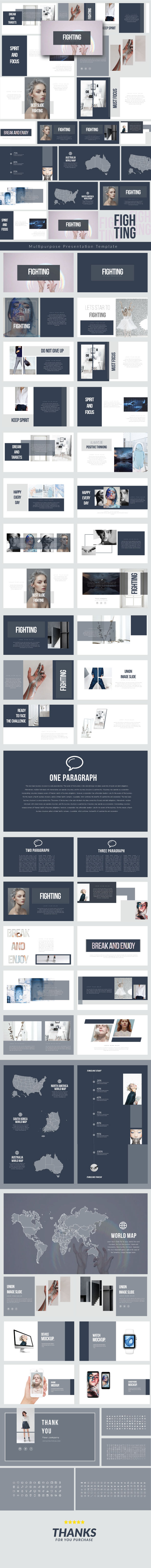 Fighting - Multipurpose Presentation Templates - PowerPoint Templates Presentation Templates