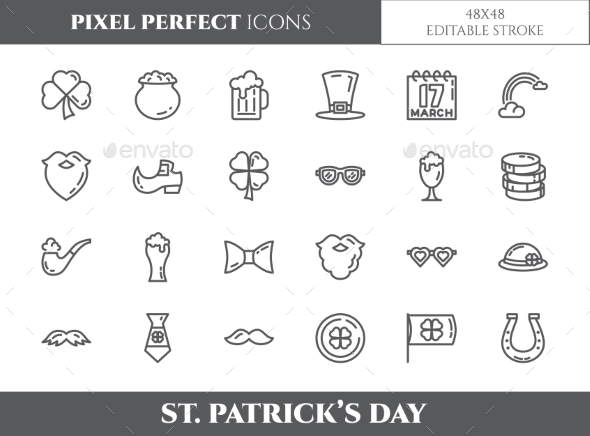 St. Patrick's Day Theme Pixel Perfect Icons - Miscellaneous Icons