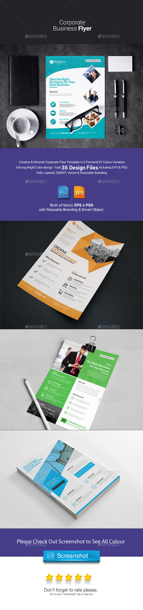 Corporate Flyer bundle 5 in 1 - Corporate Flyers