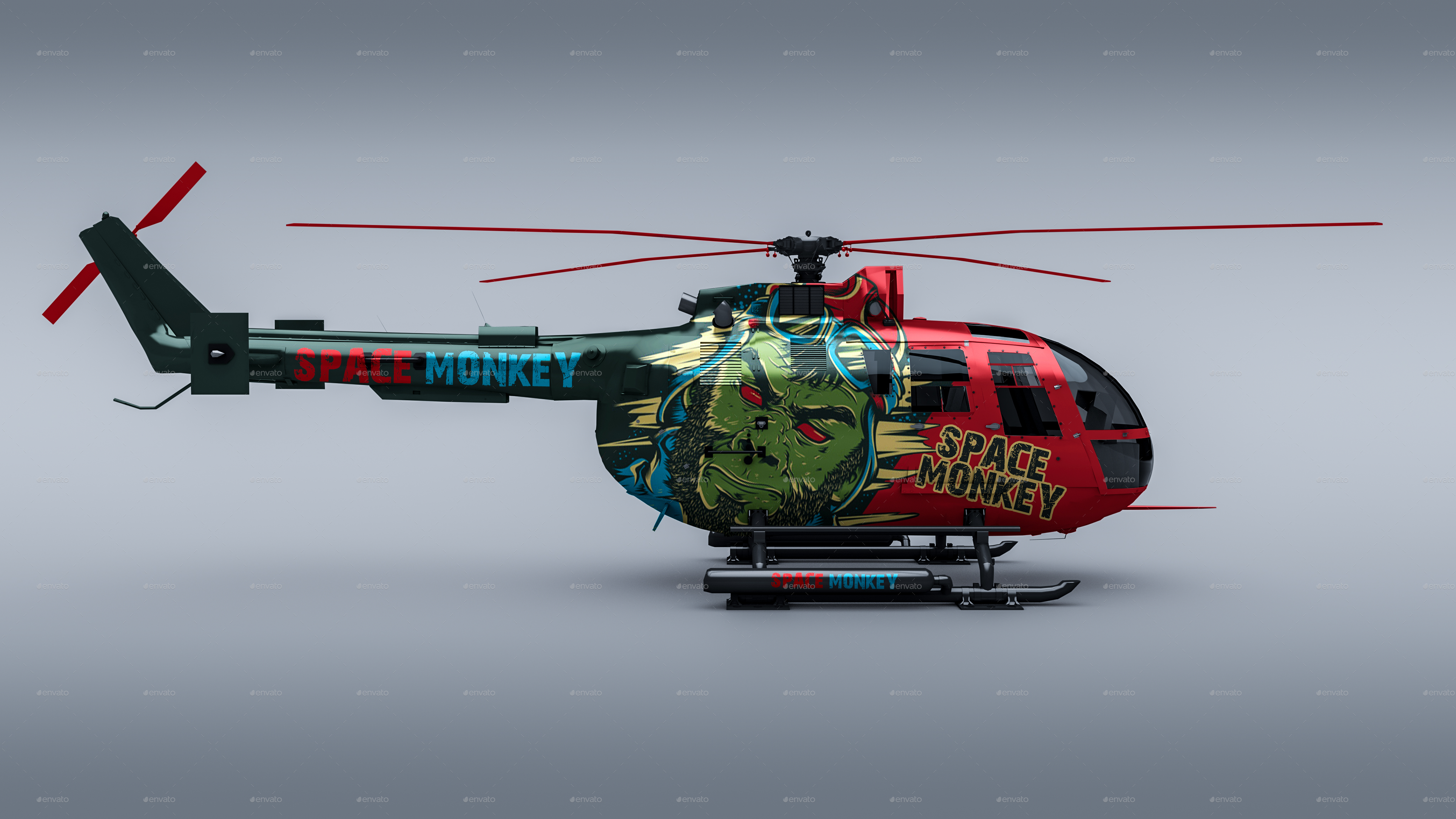 Download Helicopter Bolkow Bo 105 Mockup 4k By Yagodesign Graphicriver
