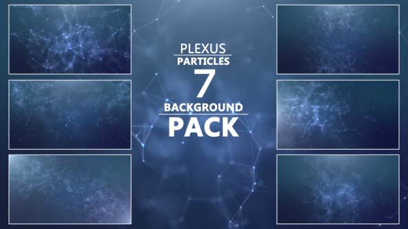 Abstract Blue Plexus Background Pack