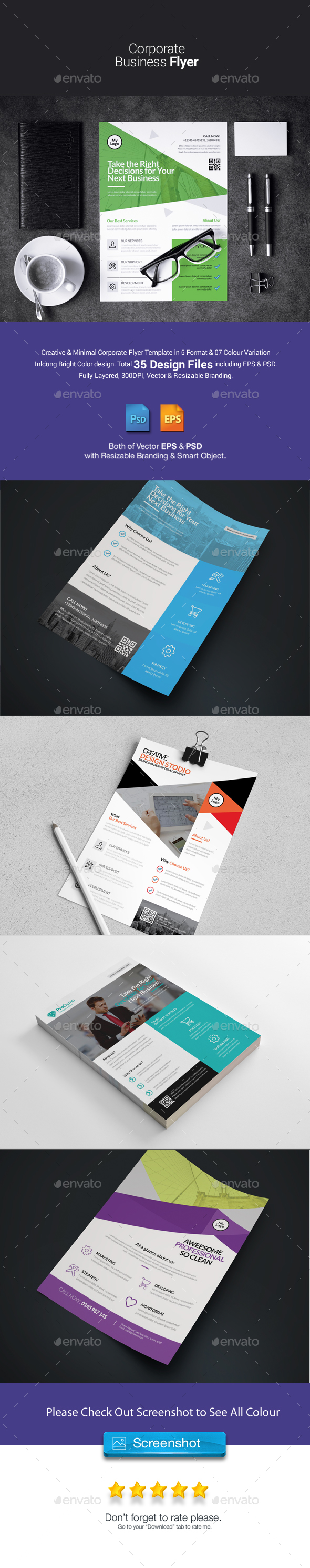Corporate Flyer Bundle 5 in 1 - Corporate Flyers