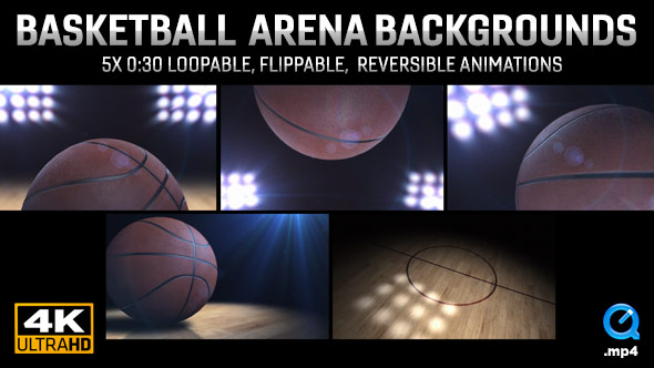 College Basketball Arena Backgrounds | 5-pack (4K)