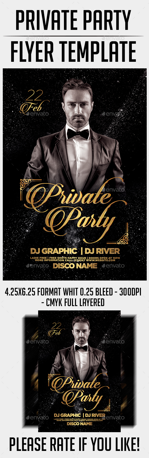 Private Party Flyer Template - Events Flyers