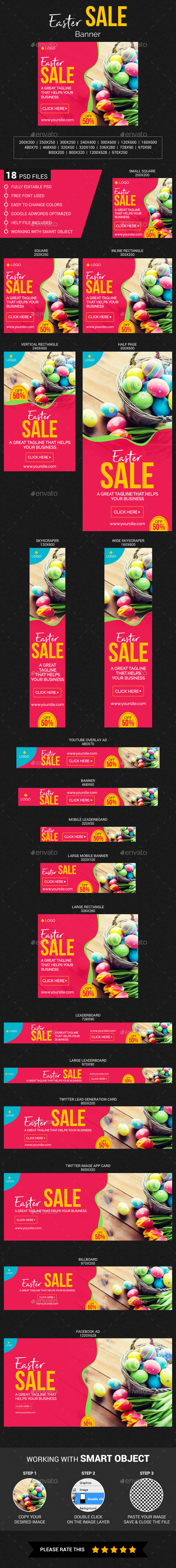 Easter Sale Banner - Banners & Ads Web Elements