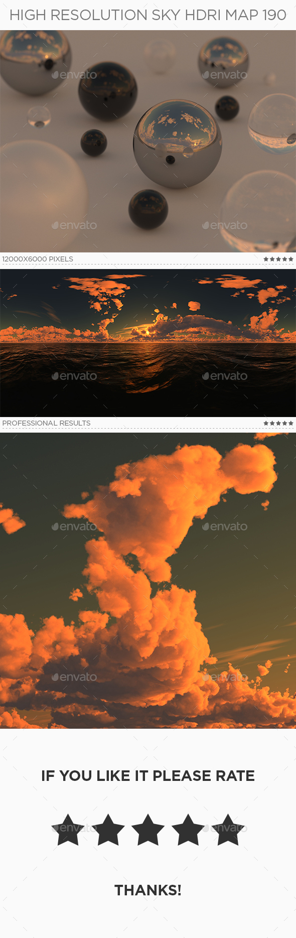 High Resolution Sky HDRi Map 190 - 3DOcean Item for Sale