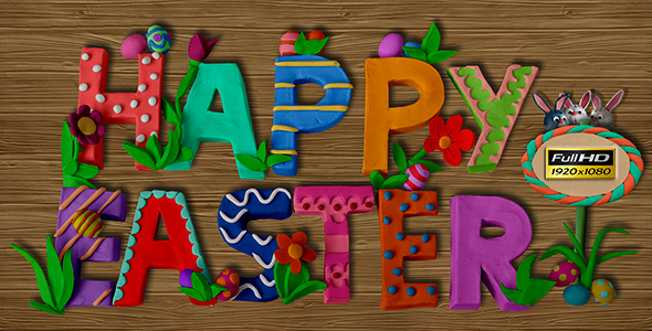 Clay Happy Easter - VideoHive 21470469