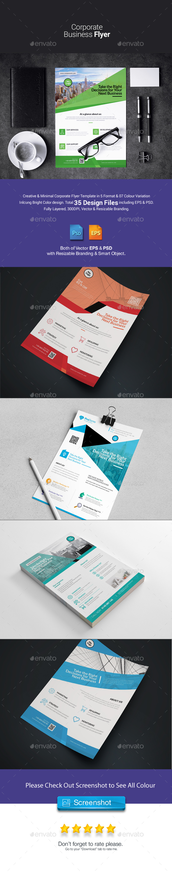 Corporate Flyer Bundle 5 in 1 - Corporate Flyers