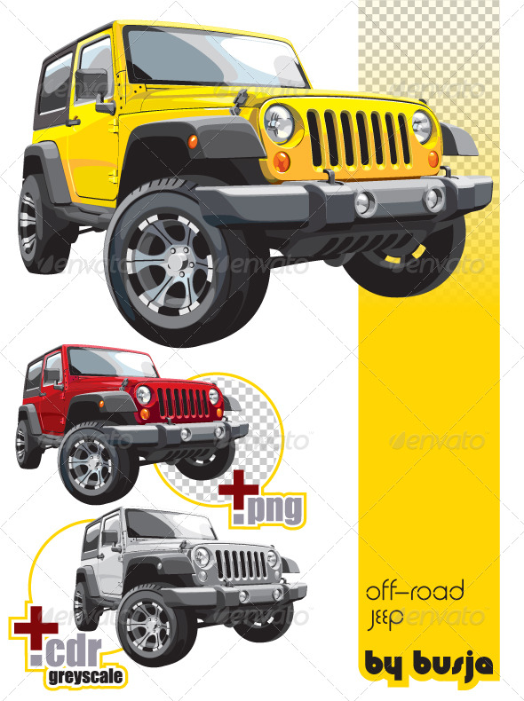 Off-road jeep - Objects Vectors