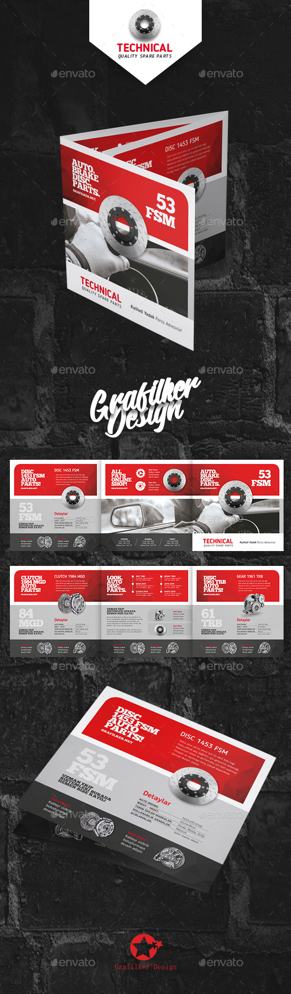 Technical Data Square Brochure Templates - Corporate Brochures