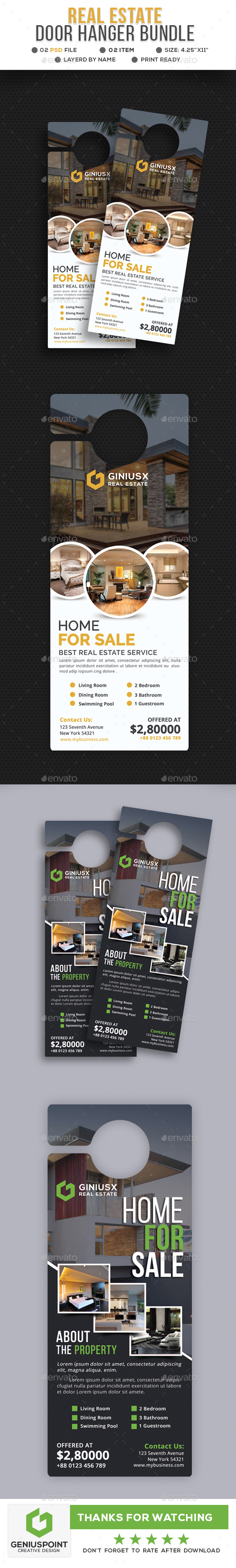 Real Estate Door Hanger Bundle - Miscellaneous Print Templates