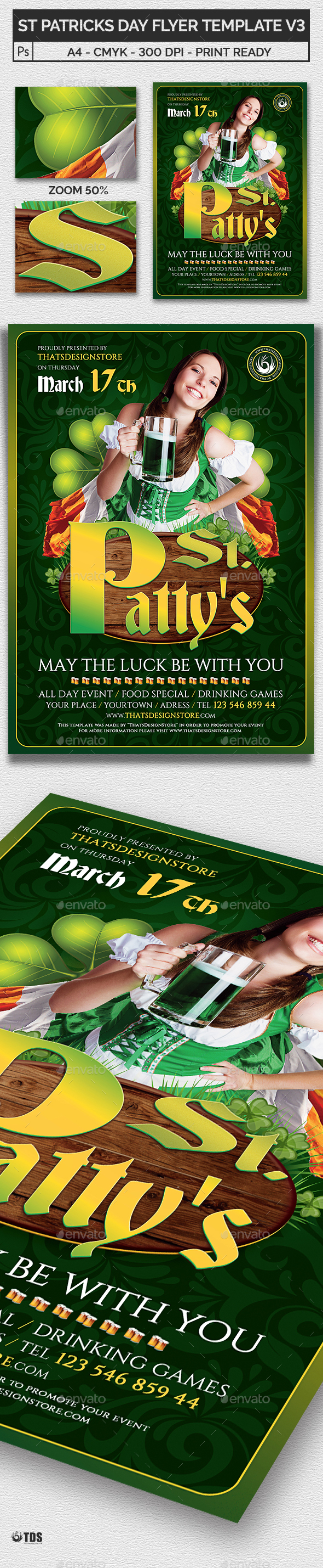 Saint Patricks Day Flyer Template V3 - Holidays Events