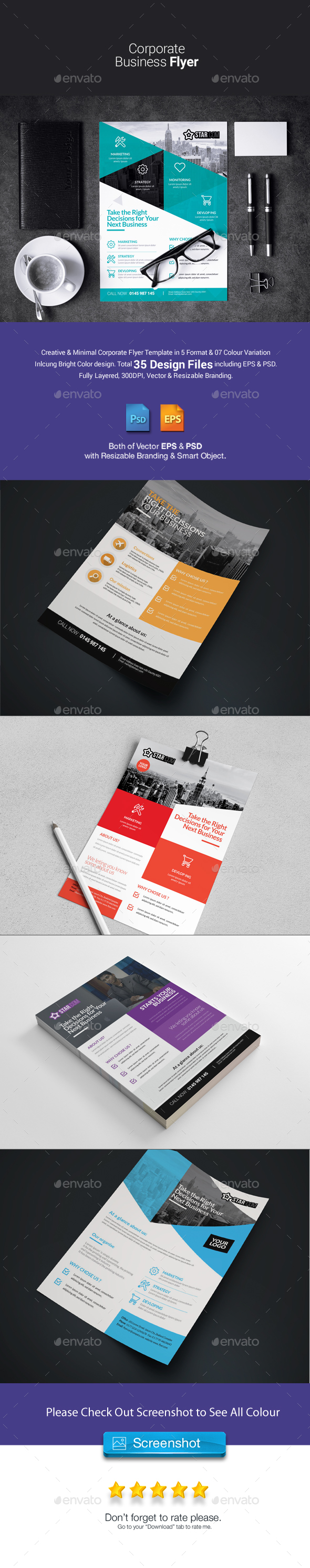 Corporate Flyer Bundle 5 in 1 - Corporate Flyers
