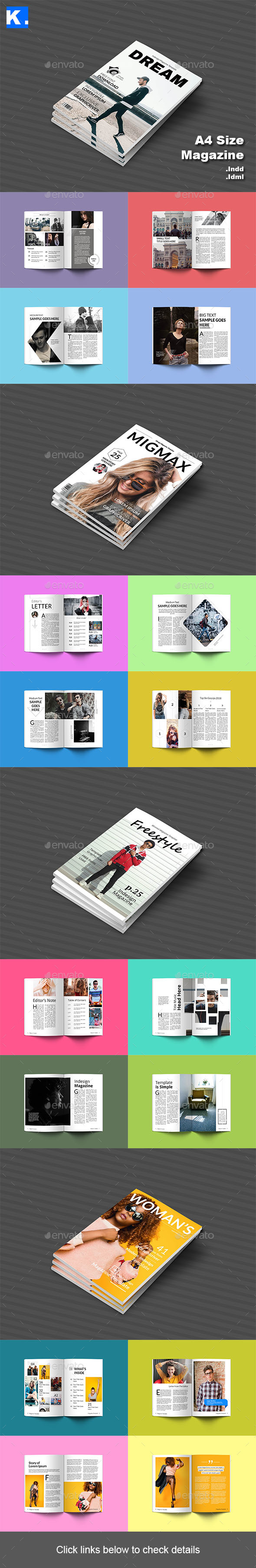 A4 Magazine Bundle 2 - Magazines Print Templates