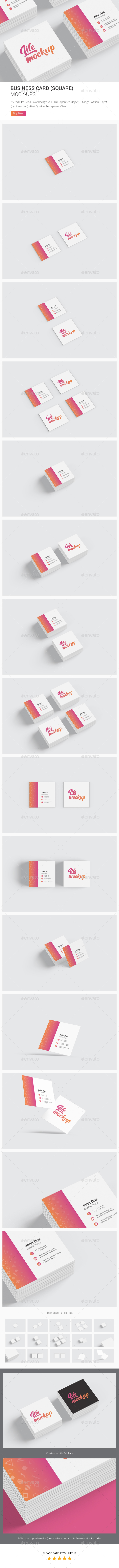 Business Card Square Mockup - Business Cards Print