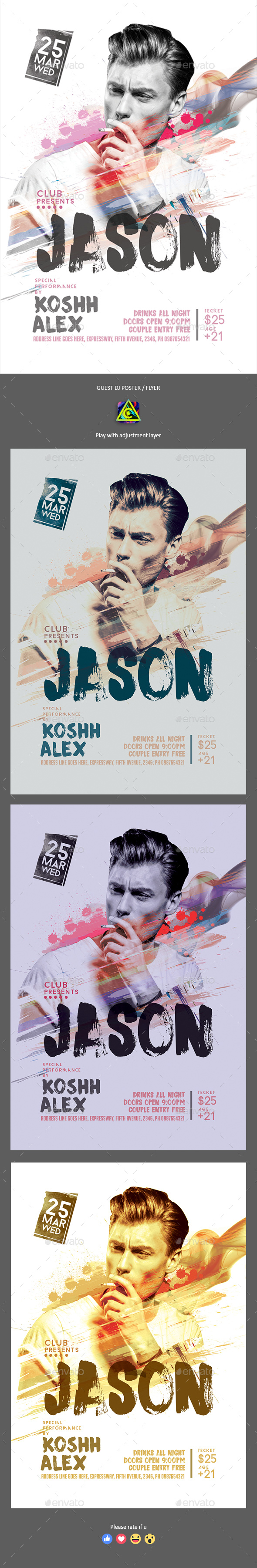 Guest Dj Party Poster / Flyer - Clubs & Parties Events