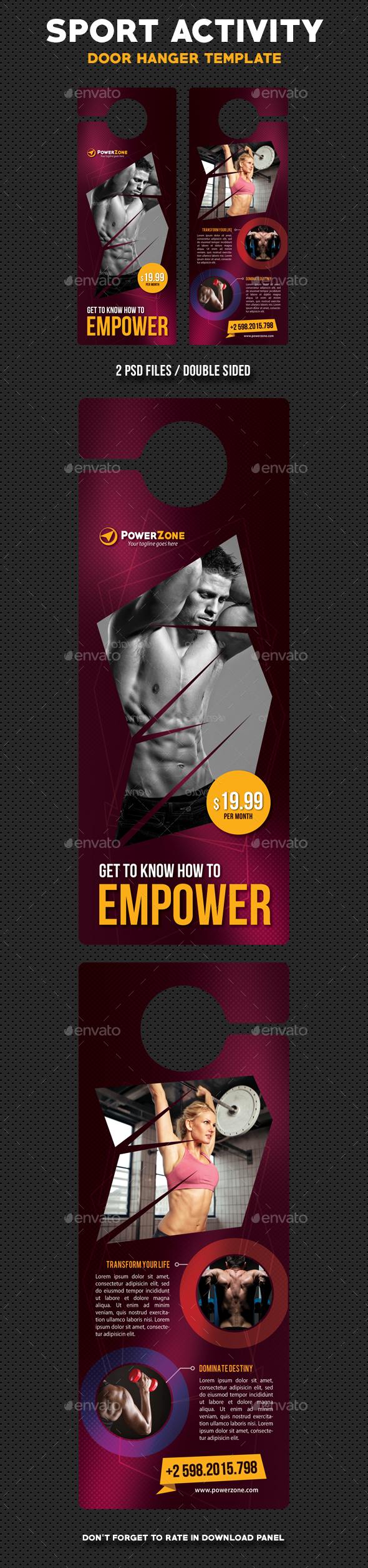 Sport Activity Door Hanger 05 - Miscellaneous Print Templates