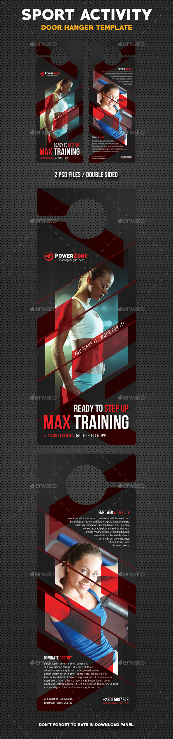 Sport Activity Door Hanger 06 - Miscellaneous Print Templates