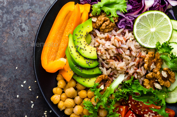 Buddha bowl dish - Stock Photo - Images