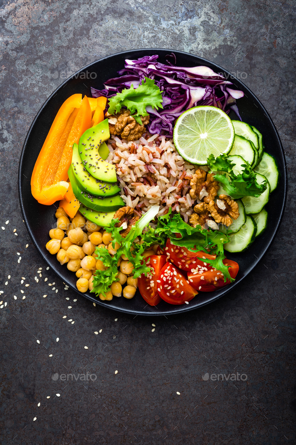 Buddha bowl dish - Stock Photo - Images